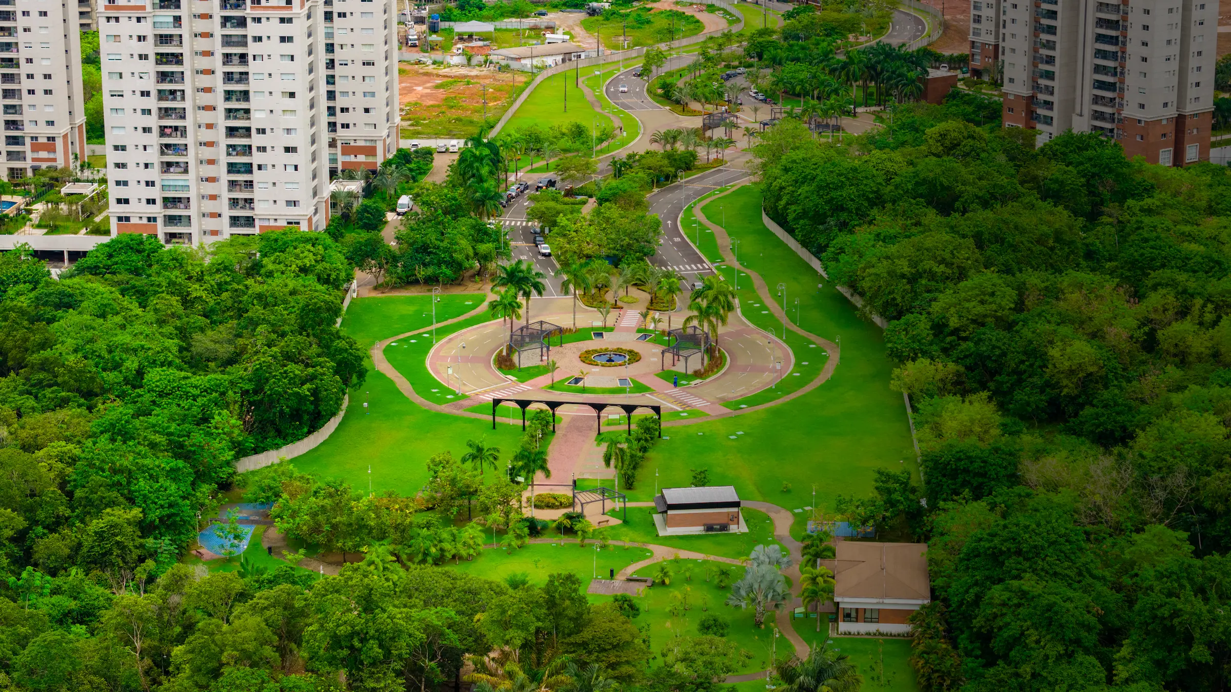 Vista aérea do parque do Reserva Inglesa
